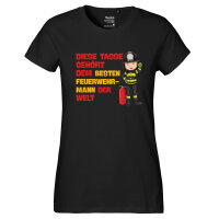 Damen T-Shirt Tasse gehört dem besten Feuerwehrmann...