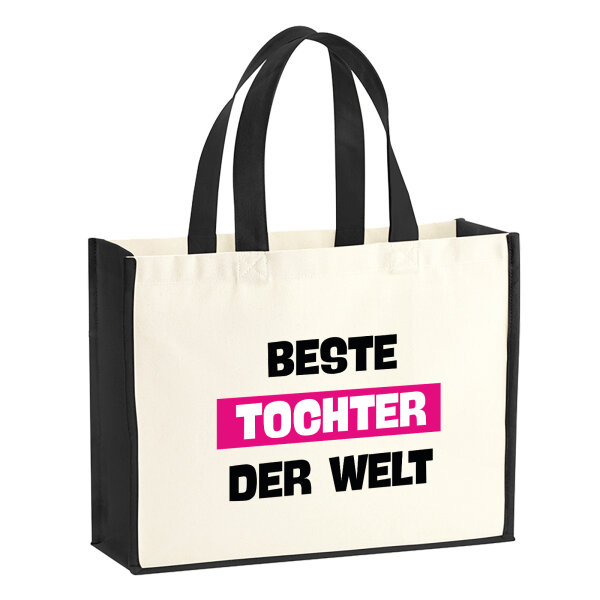 Jutetasche Beste Tocher der Welt 21 Liter Black