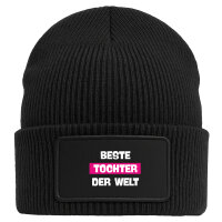 Beanie mit Patch Beste Tocher der Welt Black