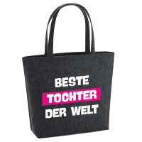 Filz Shopper Beste Tocher der Welt 22 Liter