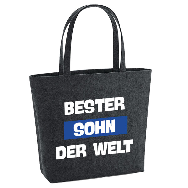 Filz Shopper Bester Sohn der Welt 22 Liter