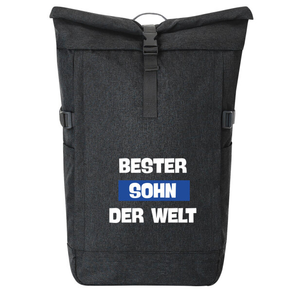 Kurierrucksack Bester Sohn der Welt 30-44 Liter Black Melange