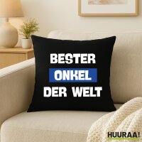 Kissen Bester Onkel der Welt 40x40cm