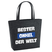 Filz Shopper Bester Onkel der Welt 22 Liter