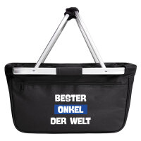 Einkaufskorb faltbar Bester Onkel der Welt 20 Liter Black