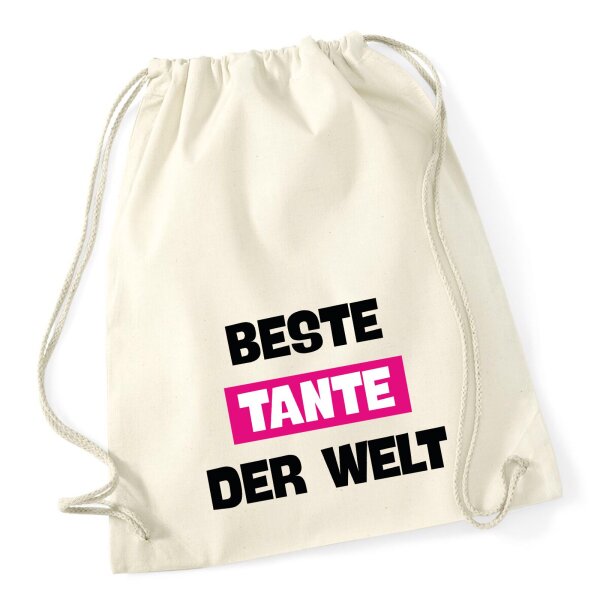 Turnbeutel Beste Tante der Welt 12 Liter