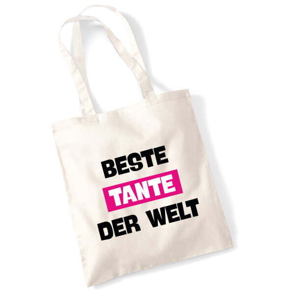 Jutebeutel Beste Tante der Welt 10 Liter