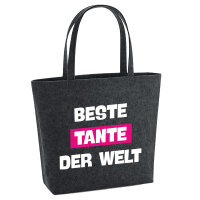 Filz Shopper Beste Tante der Welt 22 Liter