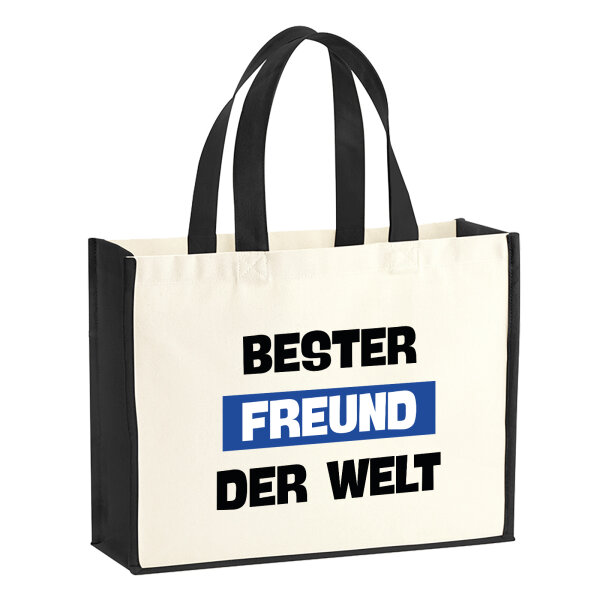 Jutetasche Bester Freund der Welt 21 Liter Black