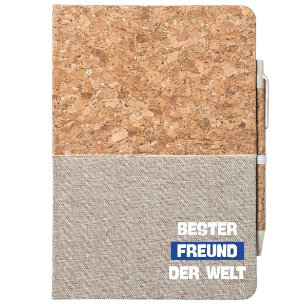 Notizbuch A5 Bester Freund der Welt 80 Blatt inkl. Kugelschreiber