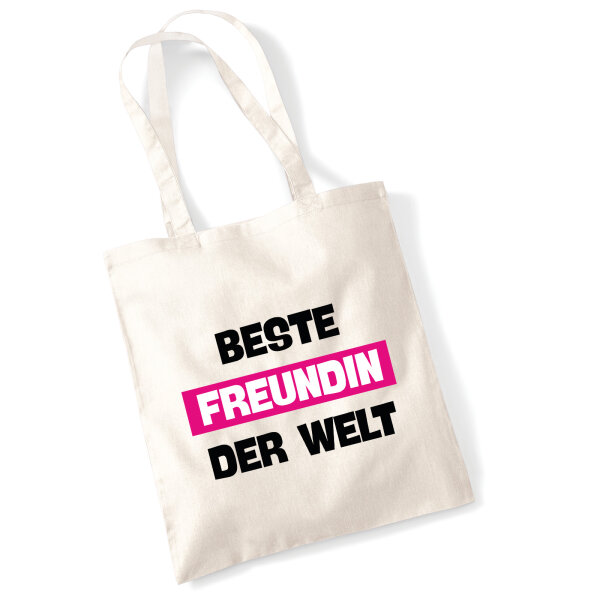 Jutebeutel Beste Freundin der Welt 10 Liter