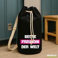Seesack Beste Freundin der Welt 20 Liter Black