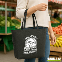 Filz Shopper Einmal mit Profis war früher, heute...