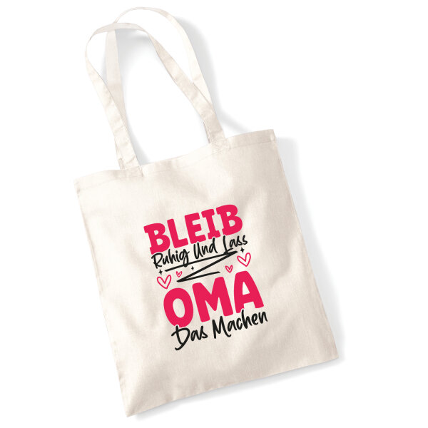 Jutebeutel Bleib ruhig und lass Oma das machen 10 Liter