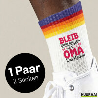 Unisex Socken Bleib ruhig und lass Oma das machen Baumwolle