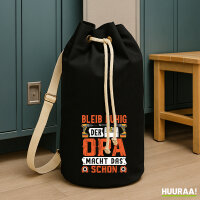 Seesack Bleib ruhig der Opa macht das schon 20 Liter Black