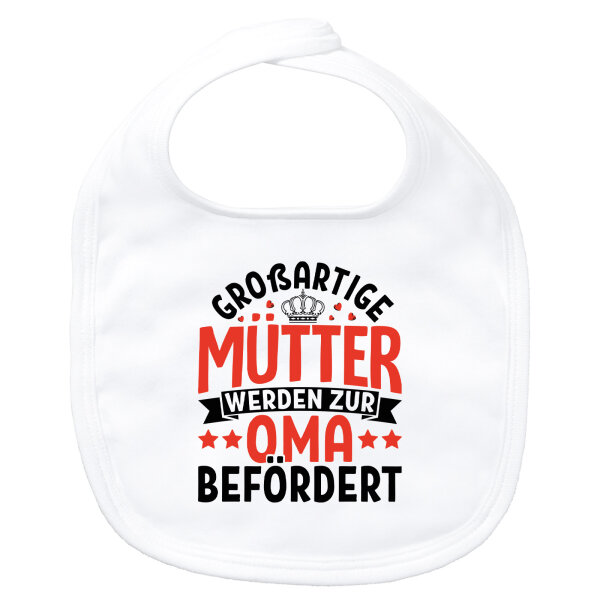 Baby Lätzchen Großartige Mütter werden zur Oma befördert Klettverschluss