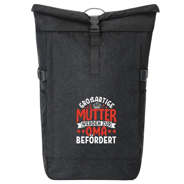 Kurierrucksack Großartige Mütter werden zur Oma befördert 30-44 Liter Black Melange