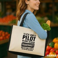 Jutetasche Bin Pilot kein Frauenartzt kann mir das ja...