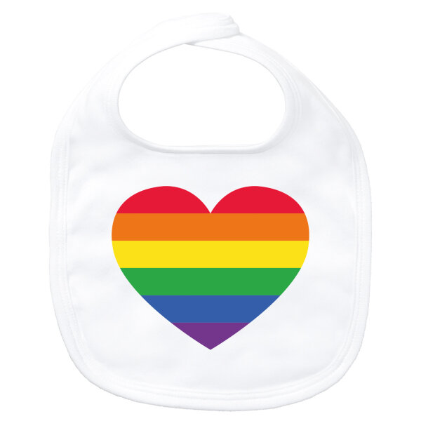 Baby Lätzchen Regenbogenflagge LGBT+ Pride Flag Klettverschluss