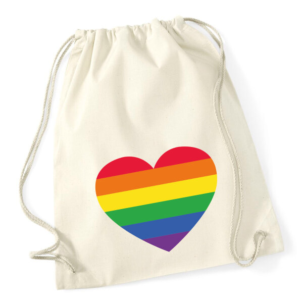 Turnbeutel Regenbogenflagge LGBT+ Pride Flag 12 Liter