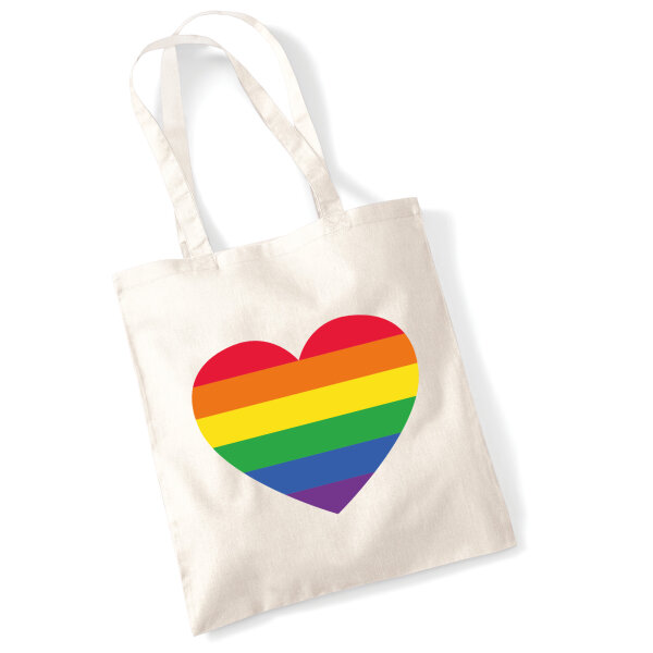 Jutebeutel Regenbogenflagge LGBT+ Pride Flag 10 Liter