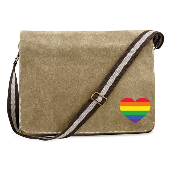 Umhängetasche Regenbogenflagge LGBT+ Pride Flag 14 Liter