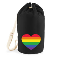Seesack Regenbogenflagge LGBT+ Pride Flag 20 Liter Black