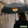 Regenschirm Regenbogenflagge LGBT+ Pride Flag 98cm Schwarz