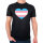 Herren T-Shirt Trans Pride Flagge LGBTQ Herz