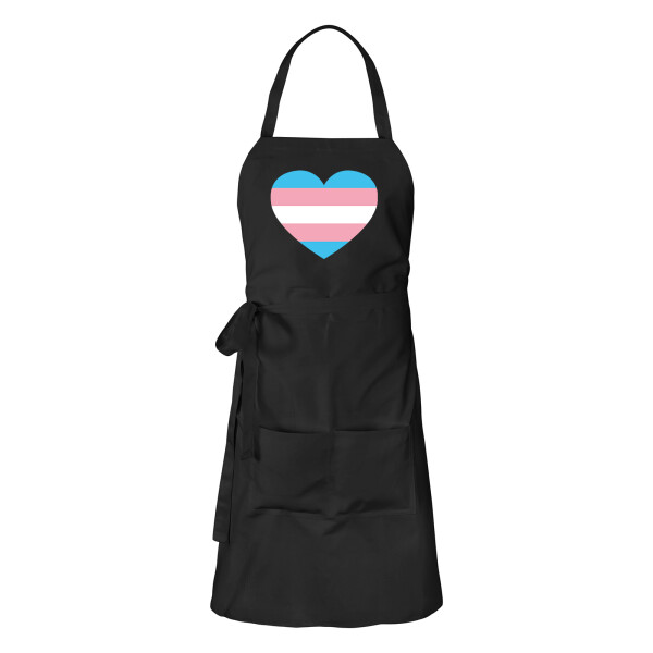 Schürze Trans Pride Flagge LGBTQ Herz mit Taschen