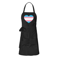 Schürze Trans Pride Flagge LGBTQ Herz mit Taschen