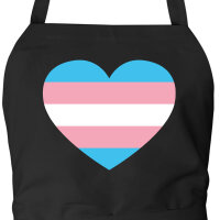 Schürze Trans Pride Flagge LGBTQ Herz mit Taschen