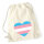 Turnbeutel Trans Pride Flagge LGBTQ Herz 12 Liter