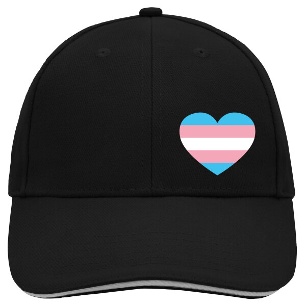 Kappe Trans Pride Flagge LGBTQ Herz