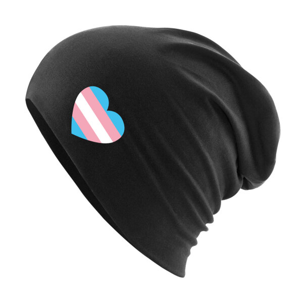 Beanie Trans Pride Flagge LGBTQ Herz