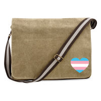 Umhängetasche Trans Pride Flagge LGBTQ Herz 14 Liter