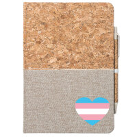 Notizbuch A5 Trans Pride Flagge LGBTQ Herz 80 Blatt inkl. Kugelschreiber