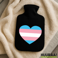 Wärmflasche Trans Pride Flagge LGBTQ Herz
