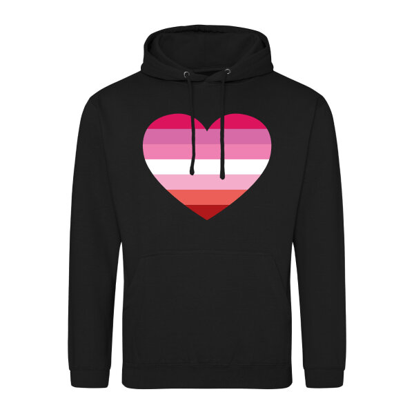 Unisex Hoodie Lesbische Pride Flagge LGBTQ Herz