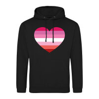 Unisex Hoodie Lesbische Pride Flagge LGBTQ Herz