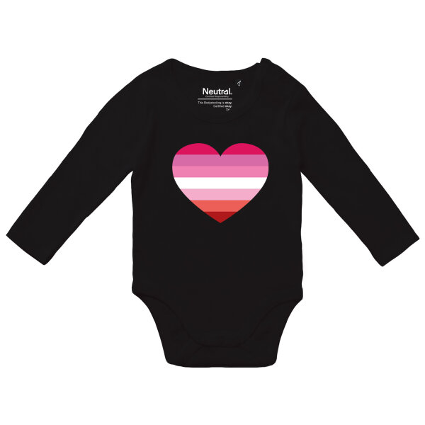 Baby Body Lesbische Pride Flagge LGBTQ Herz