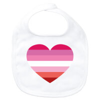 Baby Lätzchen Lesbische Pride Flagge LGBTQ Herz...