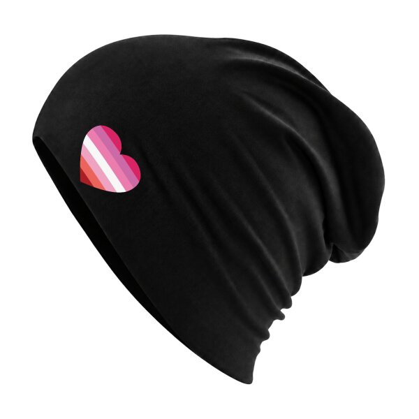 Beanie Lesbische Pride Flagge LGBTQ Herz