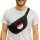 Bauchtasche Lesbische Pride Flagge LGBTQ Herz 2,5 Liter Black