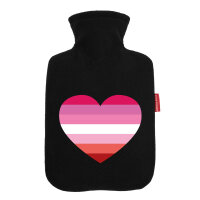 Wärmflasche Lesbische Pride Flagge LGBTQ Herz