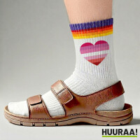 Unisex Socken Lesbische Pride Flagge LGBTQ Herz Baumwolle