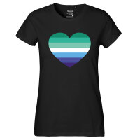 Damen T-Shirt Schwule Pride Flagge LGBTQ Herz