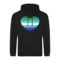 Unisex Hoodie Schwule Pride Flagge LGBTQ Herz