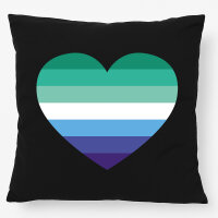 Kissen Schwule Pride Flagge LGBTQ Herz 40x40cm
